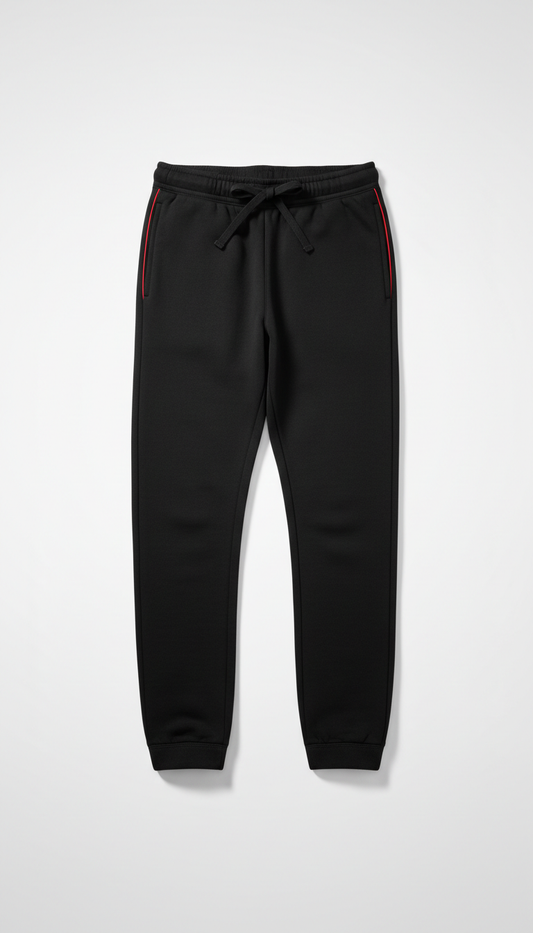 Joggers negro tinta de ajuste cónico