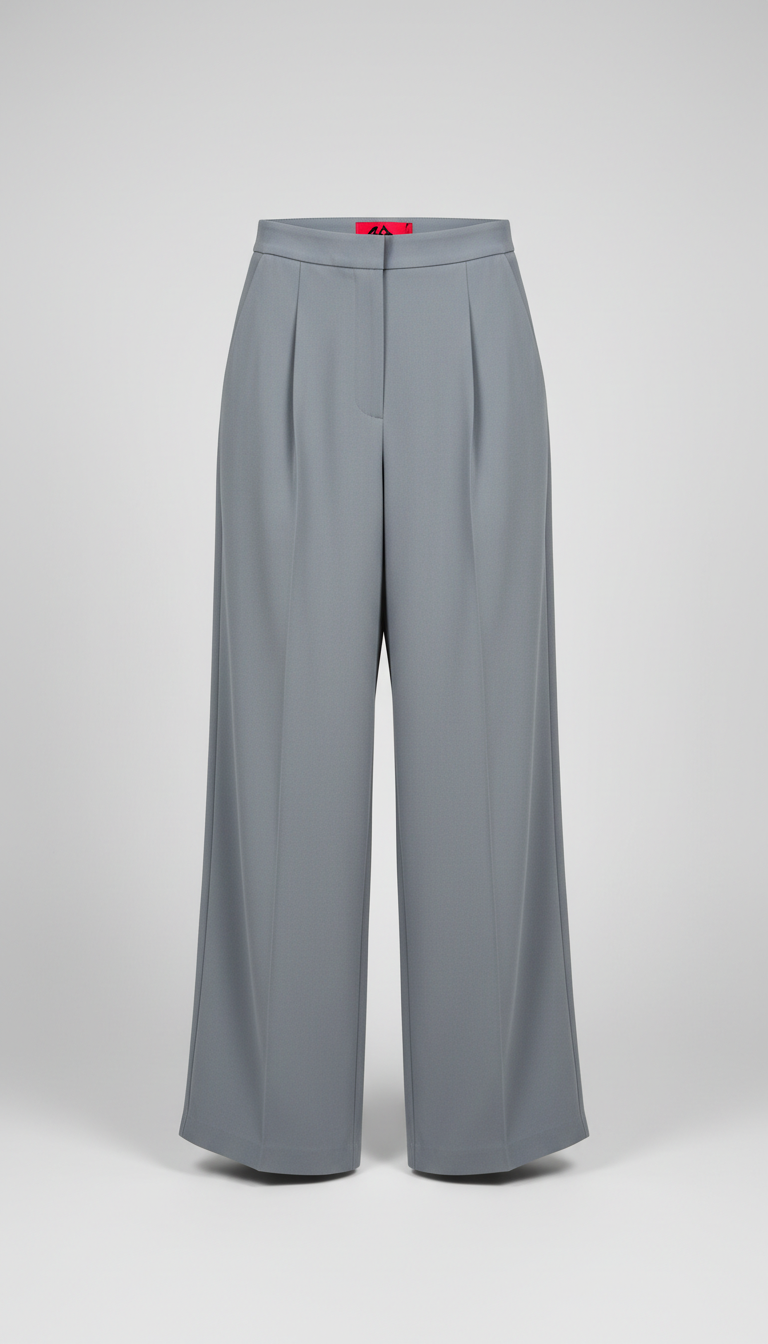 Pantalón wide-leg urban mist